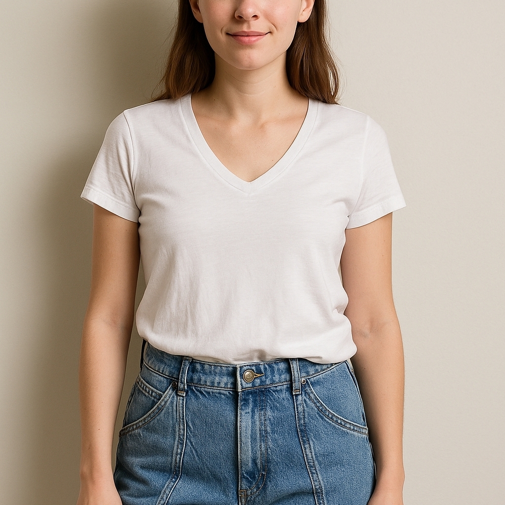 100% Cotton White Tshirt NWOT Sz Small